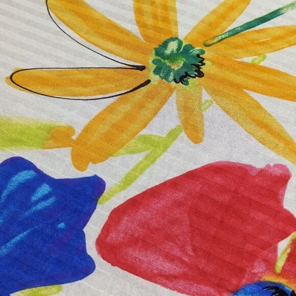 Vintage Spiegel Large Square Nylon Scarf with Bright Floral Print - Picture 8 of 9